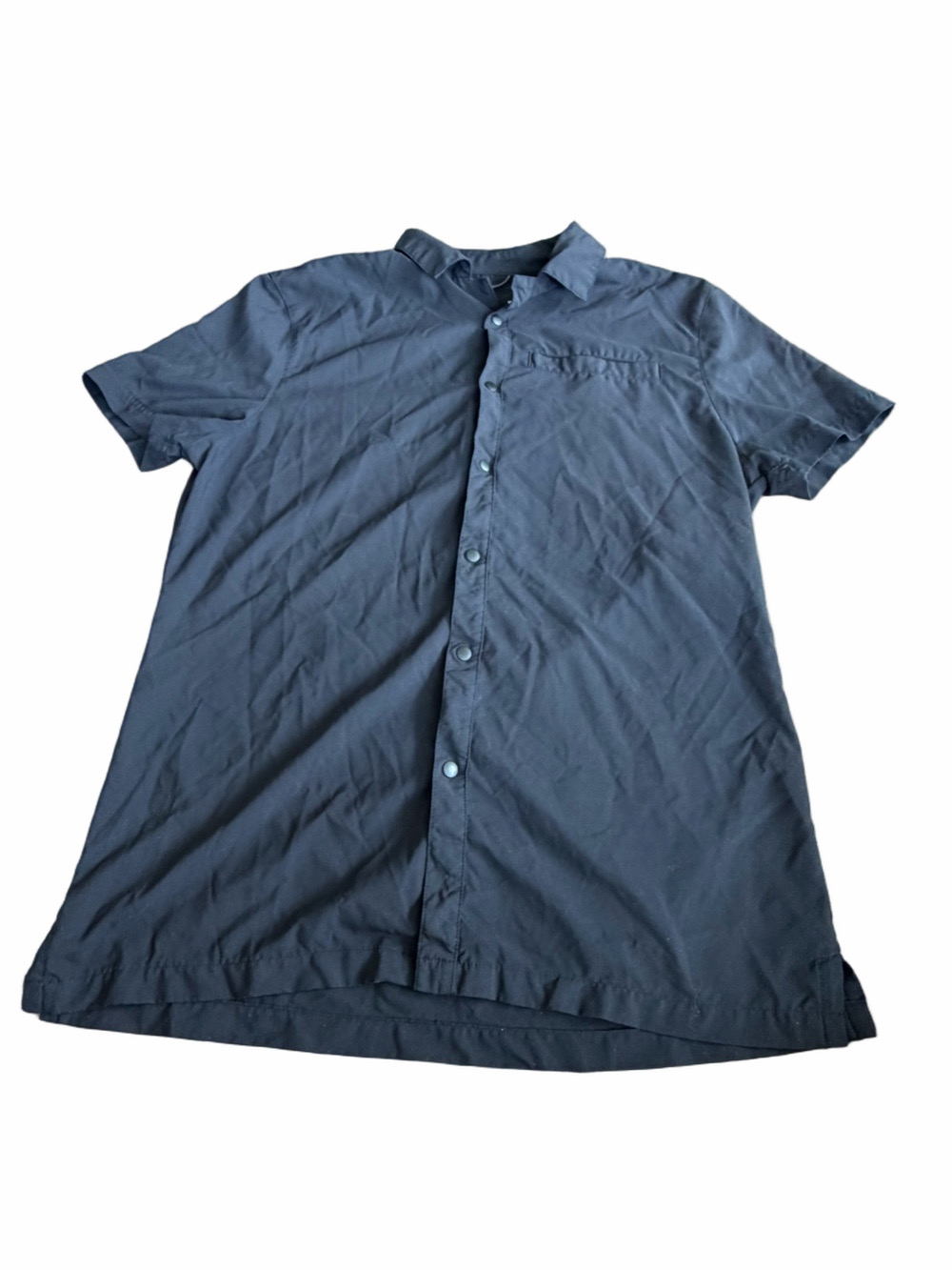 all in motion Black Short-Sleeve Button-Up Shirt